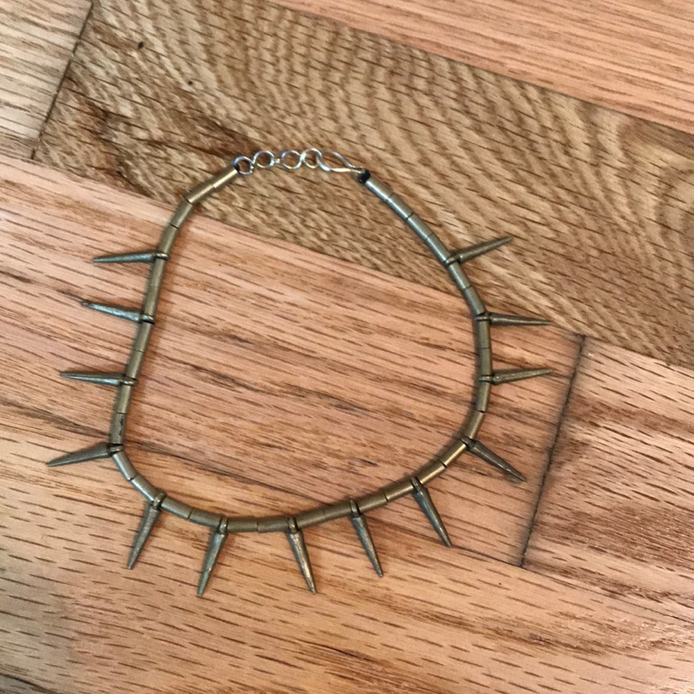 Brass Tribal Spikey Anklet